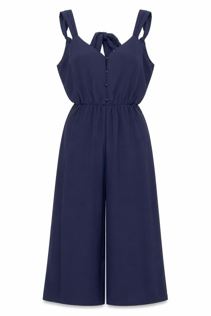 SHEMAUA SKY Women's Blue Sleeveless Trouser Suit Set Size S