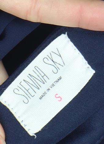 SHEMAUA SKY Women's Blue Sleeveless Trouser Suit Set Size S