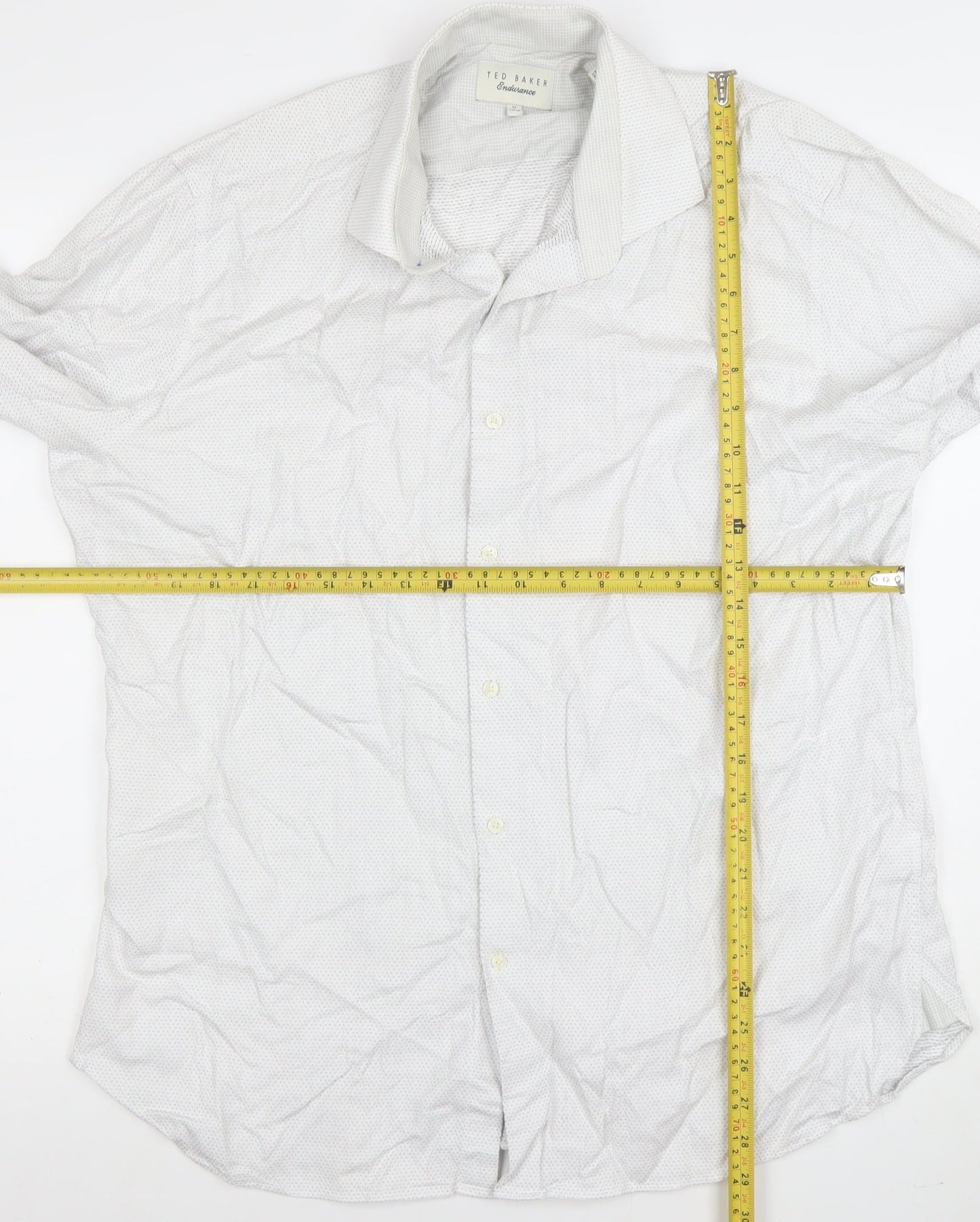 Ted Baker Endurance Men's White Long Sleeve Classic Button-Up Shirt Size 17