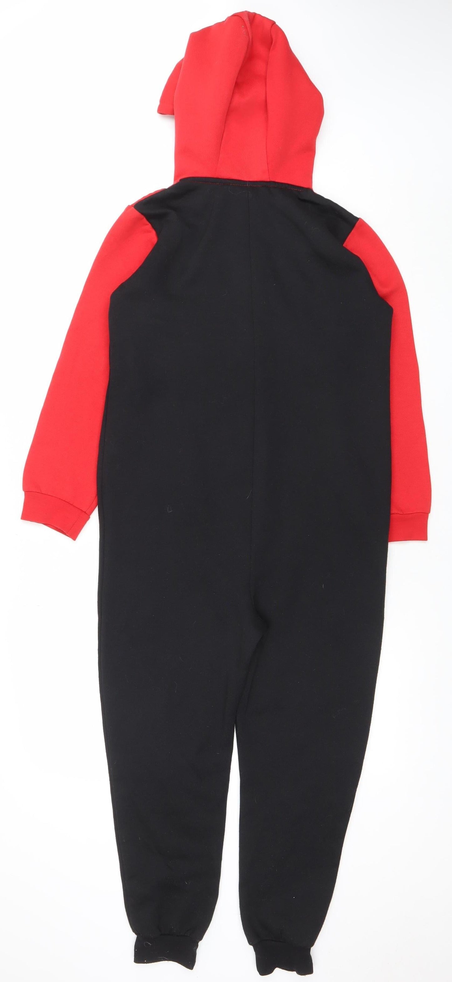 Primark Boys Black Red Chicago Bulls Fleece Hooded One Piece 10-11 Years
