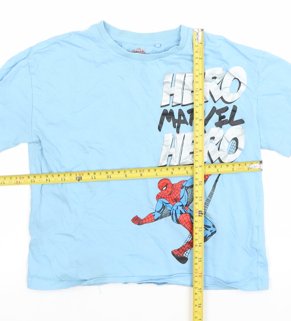 Spider-Man Boys Blue 6-7 Years Marvel Hero Graphic Cotton T-Shirt