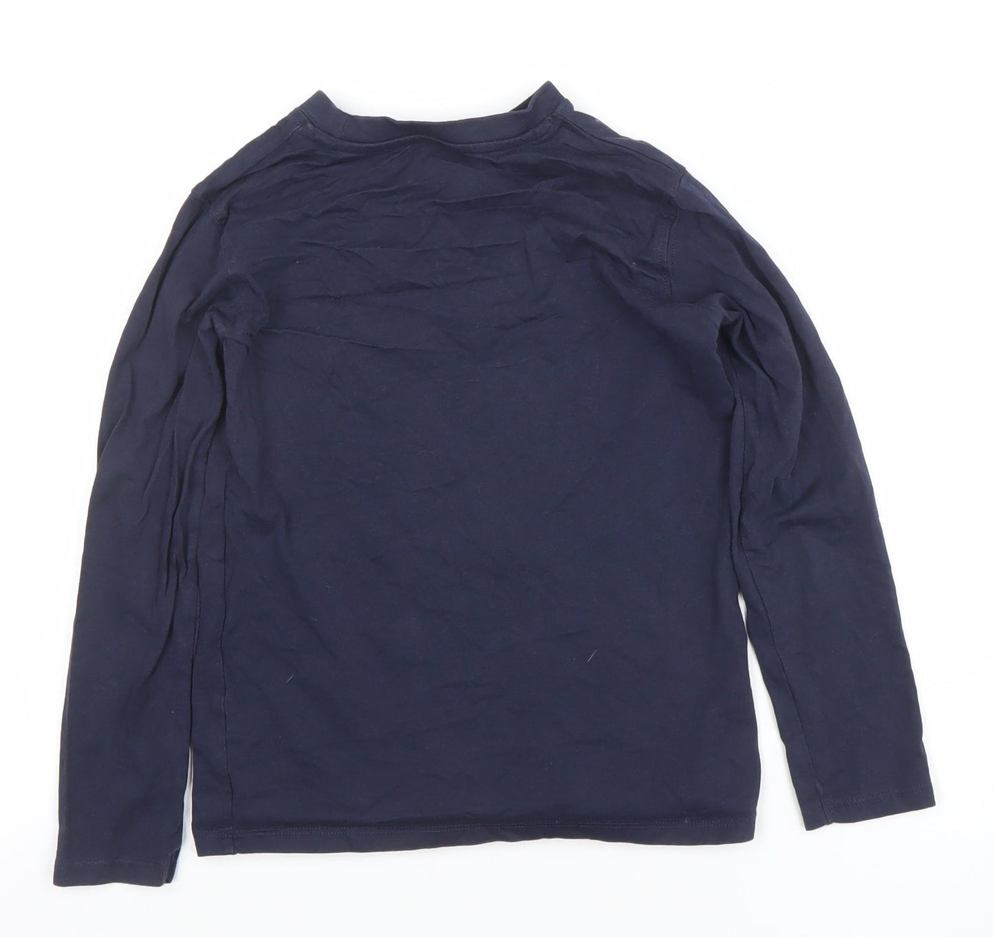 Dunnes Stores Boys Blue Christmas Long Sleeve Cotton T-Shirt 8-9 Years