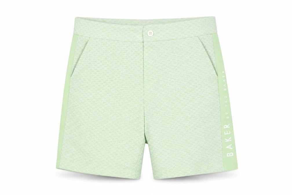 Ted Baker Boys Green Chino Shorts 8 Years Cotton Blend Summer Casual