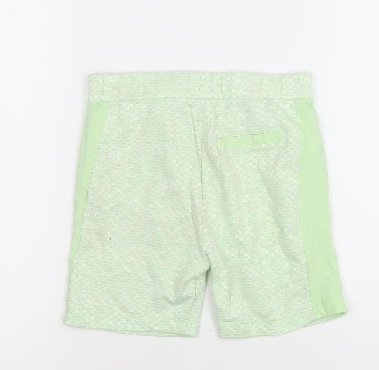 Ted Baker Boys Green Chino Shorts 8 Years Cotton Blend Summer Casual