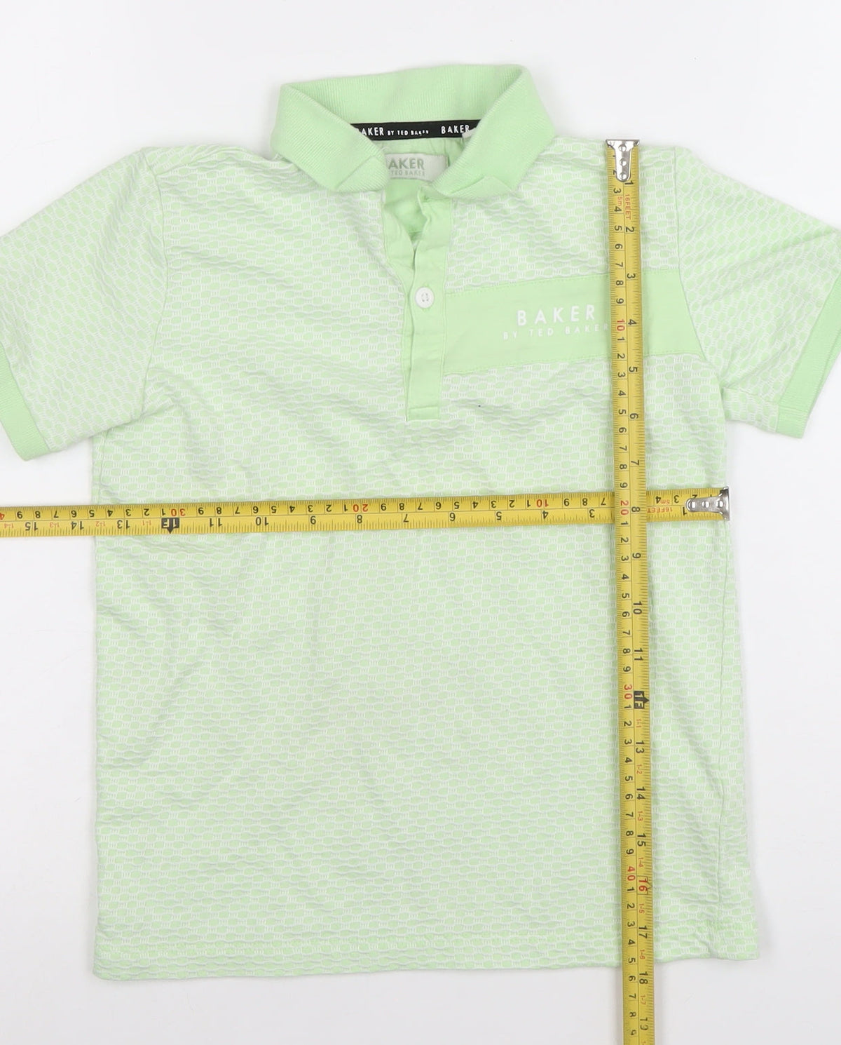 Ted Baker Boys Green Polo Shirt 8 Years Short Sleeve Cotton Blend