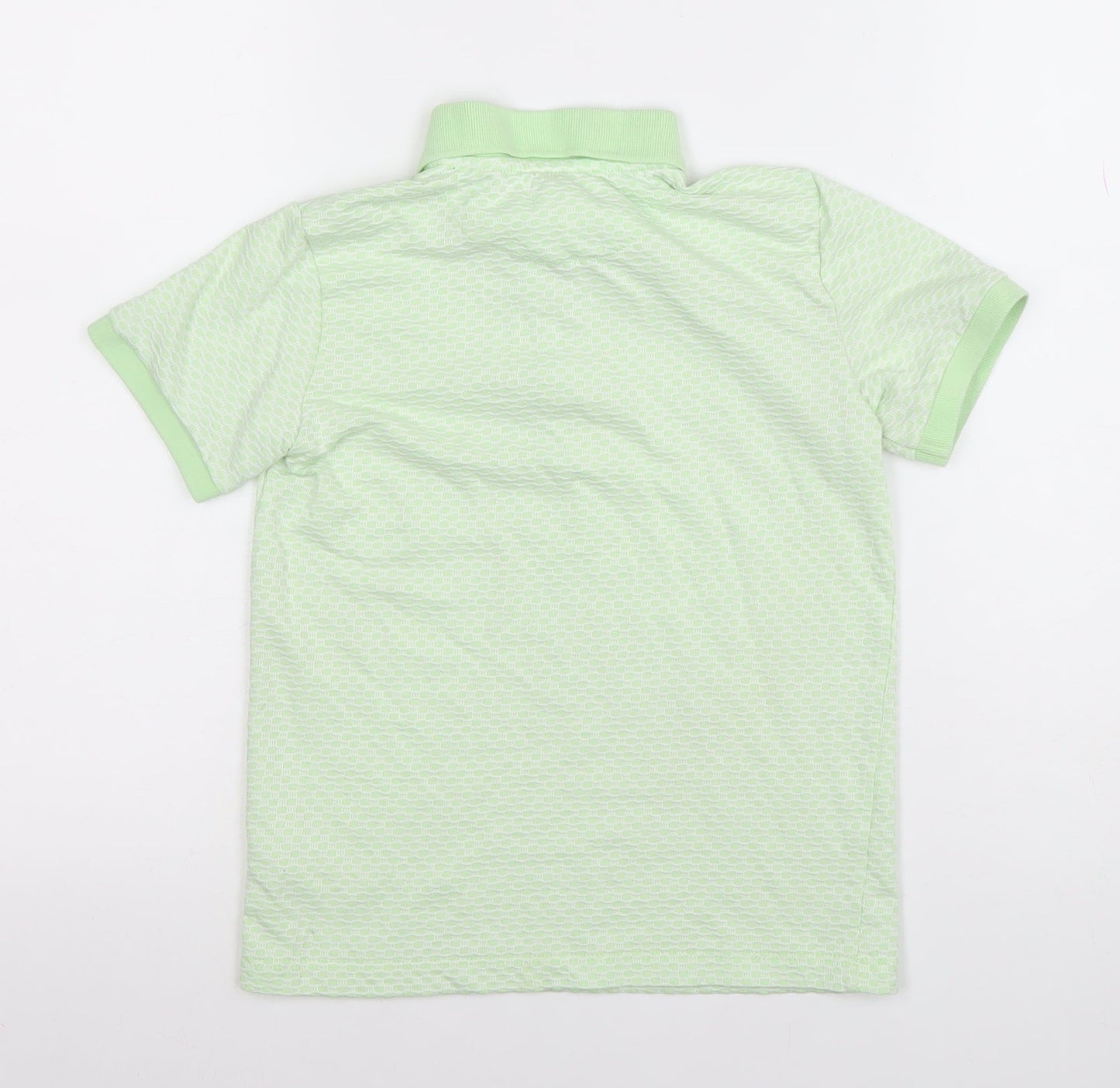 Ted Baker Boys Green Polo Shirt 8 Years Short Sleeve Cotton Blend