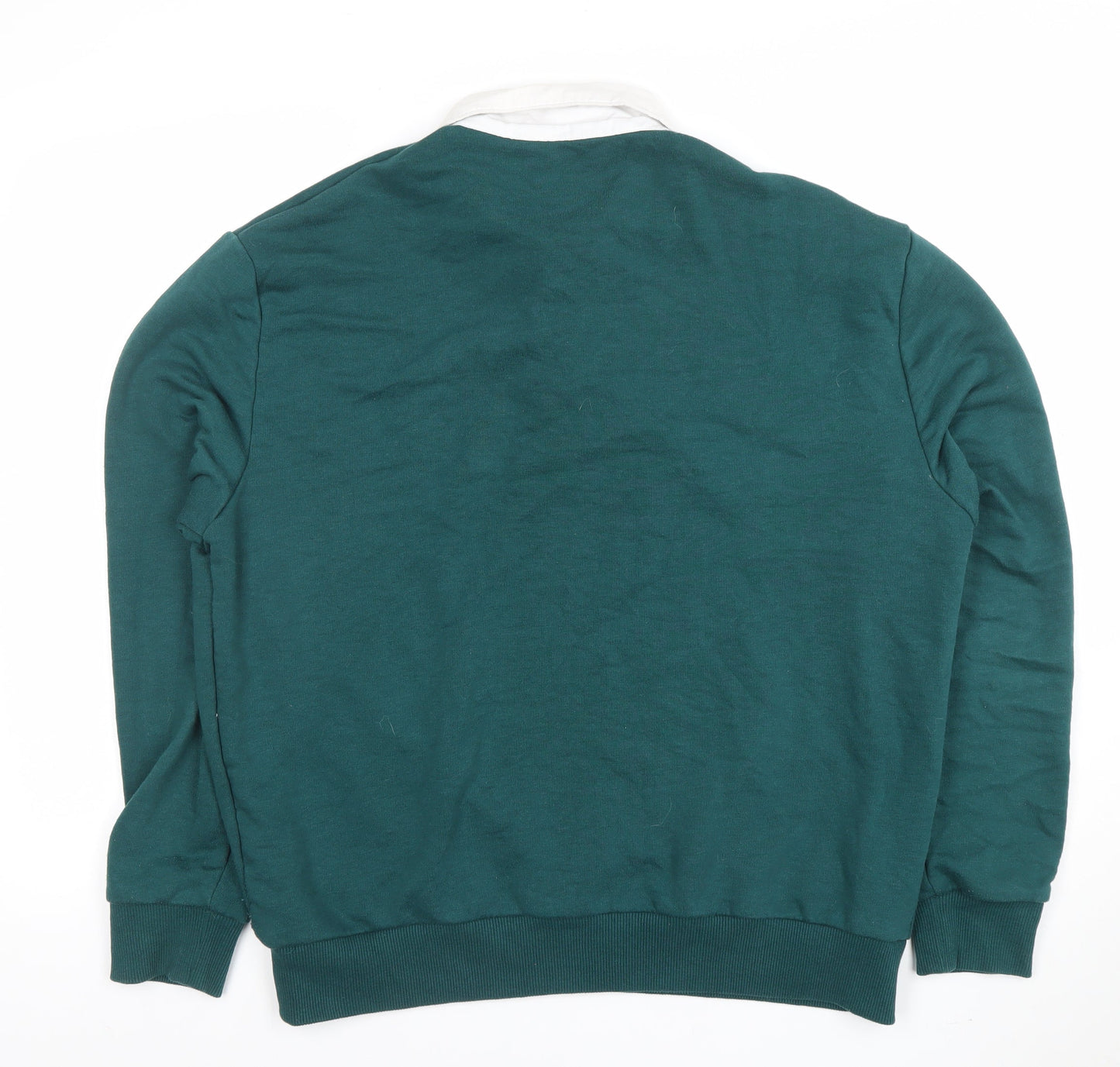 ASOS Men’s Green Collared Henley Sweatshirt Size M