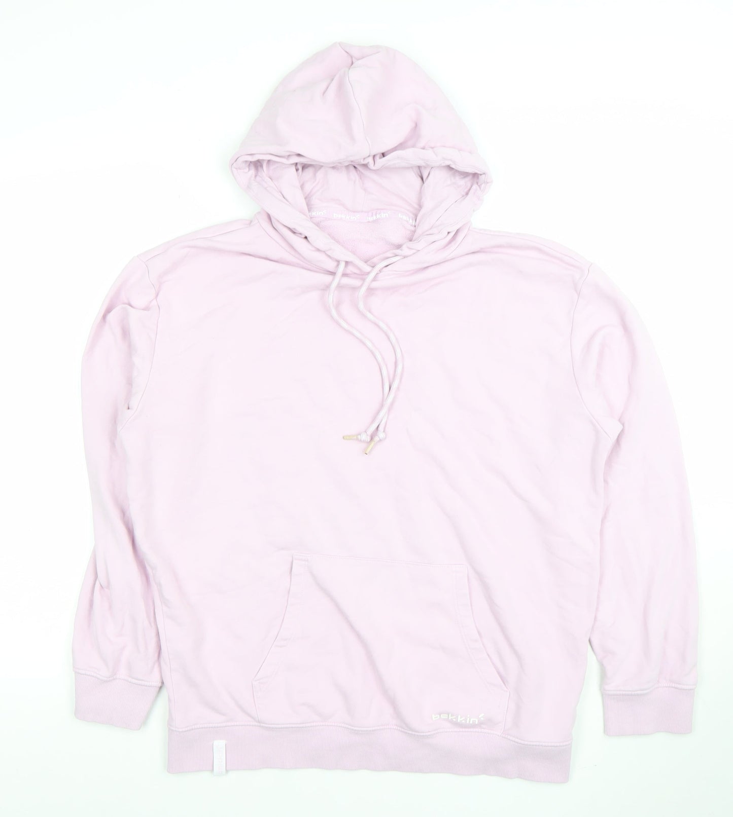 Bekkin Women Pink Pullover Hoodie Medium Cotton Blend