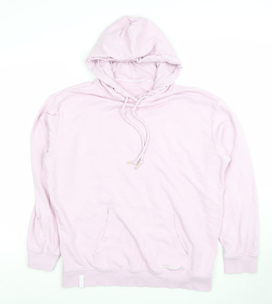 Bekkin Women Pink Pullover Hoodie Medium Cotton Blend