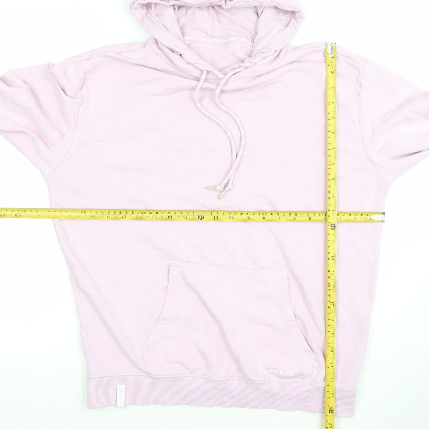 Bekkin Women Pink Pullover Hoodie Medium Cotton Blend