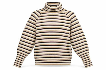 Marks & Spencer Women’s Multicoloured Striped Roll Neck Jumper Size S