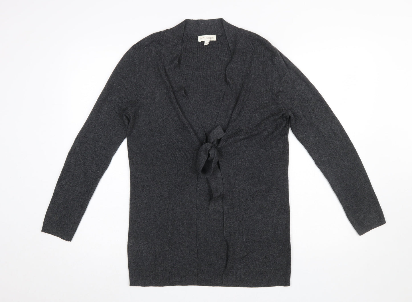 Monsoon Women’s Grey Knit Tie Front Cardigan Size S