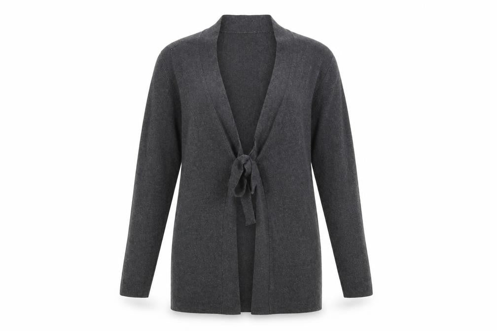 Monsoon Women’s Grey Knit Tie Front Cardigan Size S