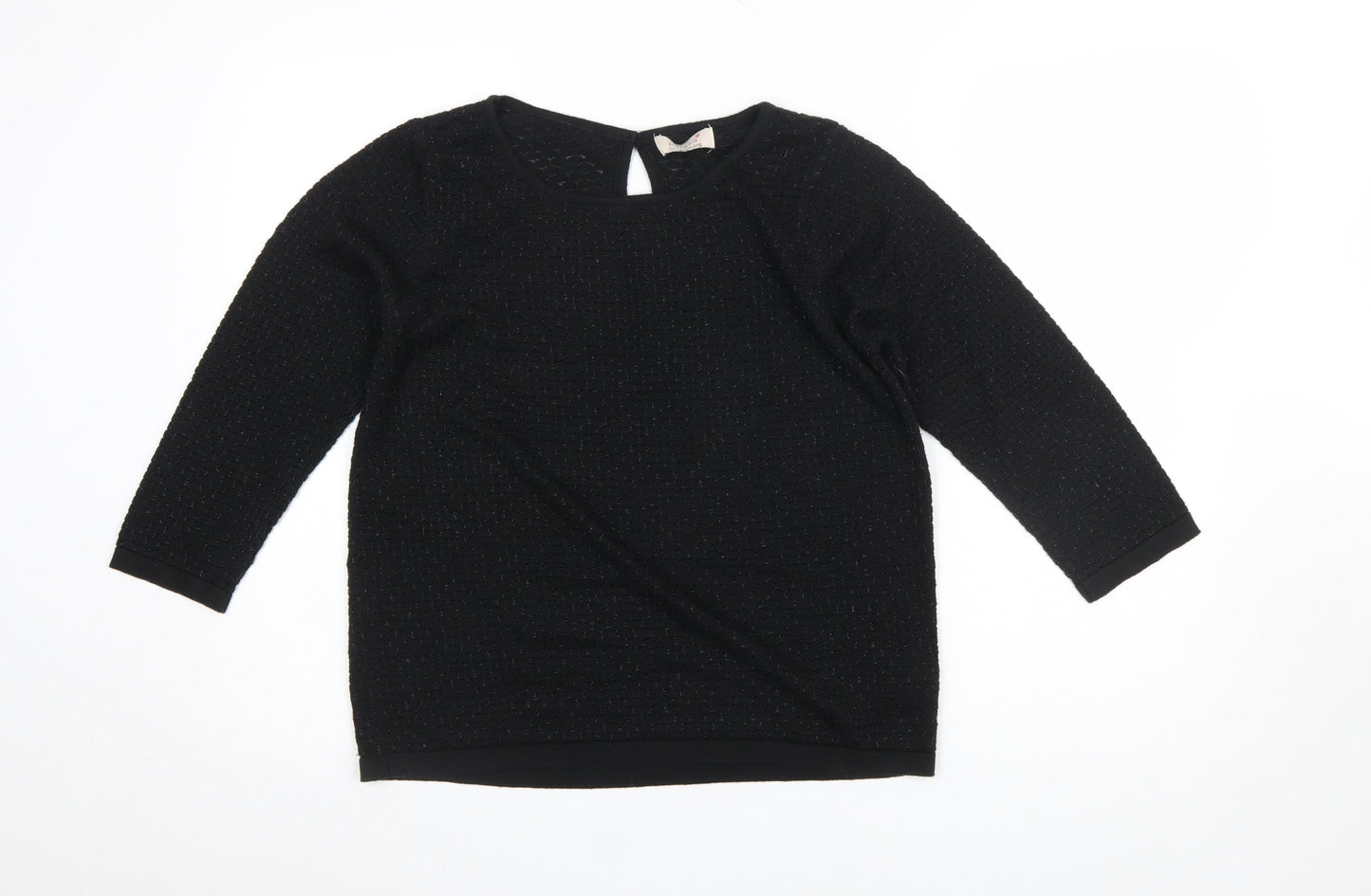 Marks and Spencer Per Una Women's Black Knit Jumper Size 14