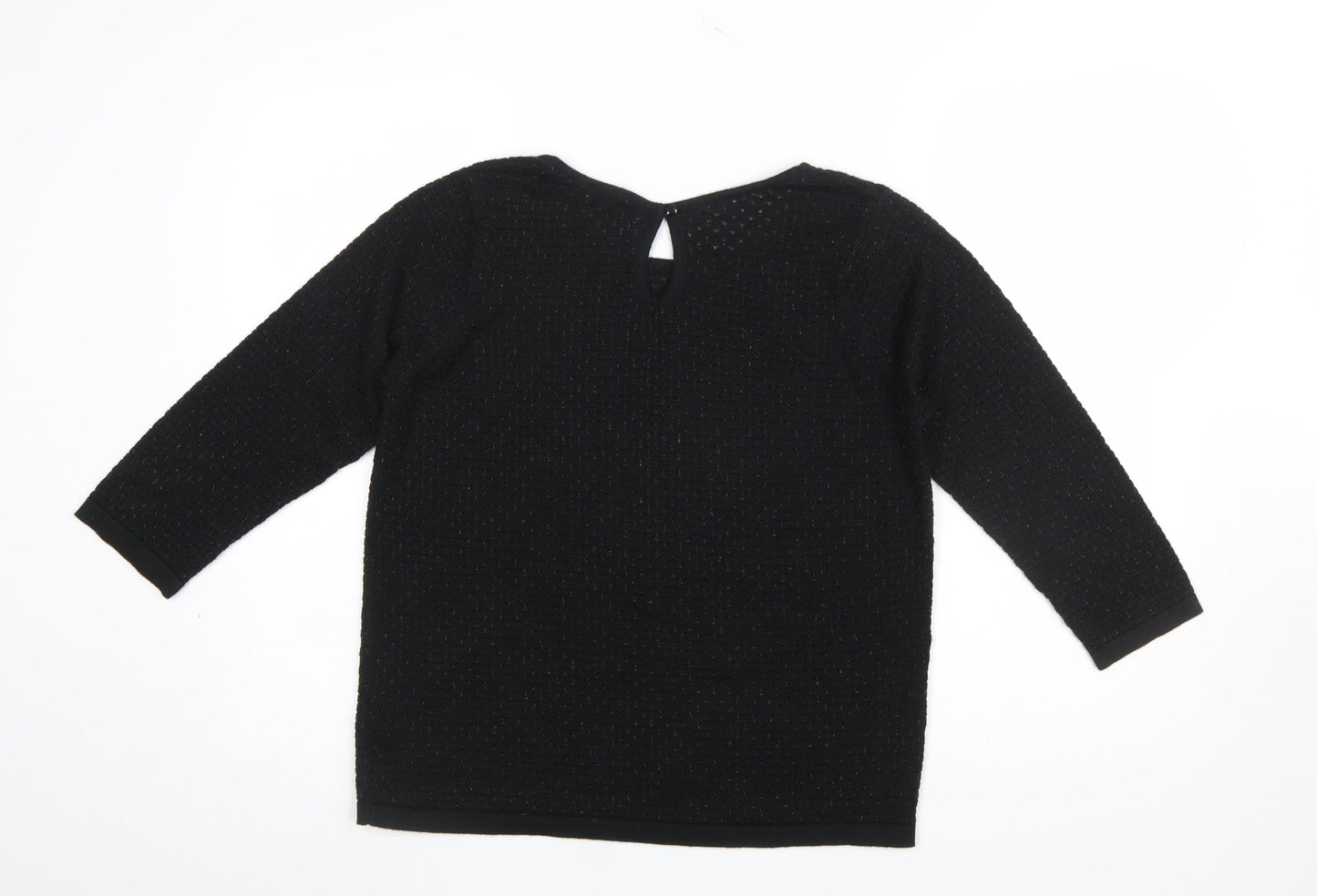 Marks and Spencer Per Una Women's Black Knit Jumper Size 14