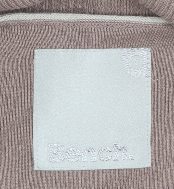 Bench Women’s Beige Stripe Belted Cardigan L Knitwear