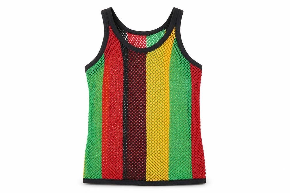 SPI Crystal Knit Wear Womens Multicoloured Striped Cotton Tank Top L