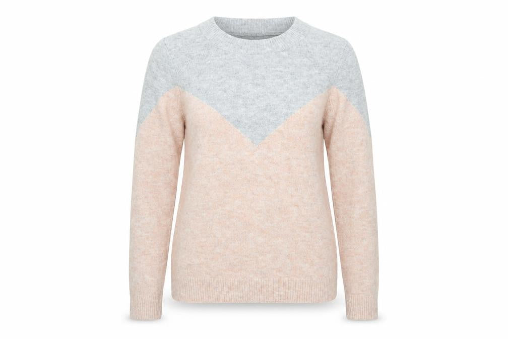 Vero Moda Women's Grey Beige Knit Pullover Jumper Size S