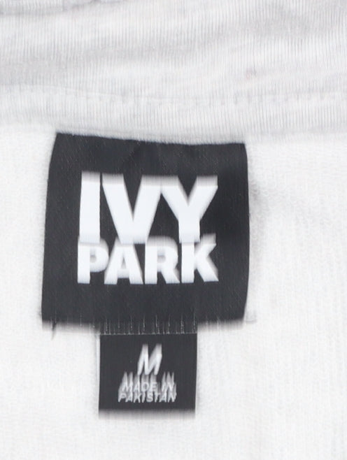 Ivy Park Women's Grey Pullover Hoodie Size M Cotton Blend