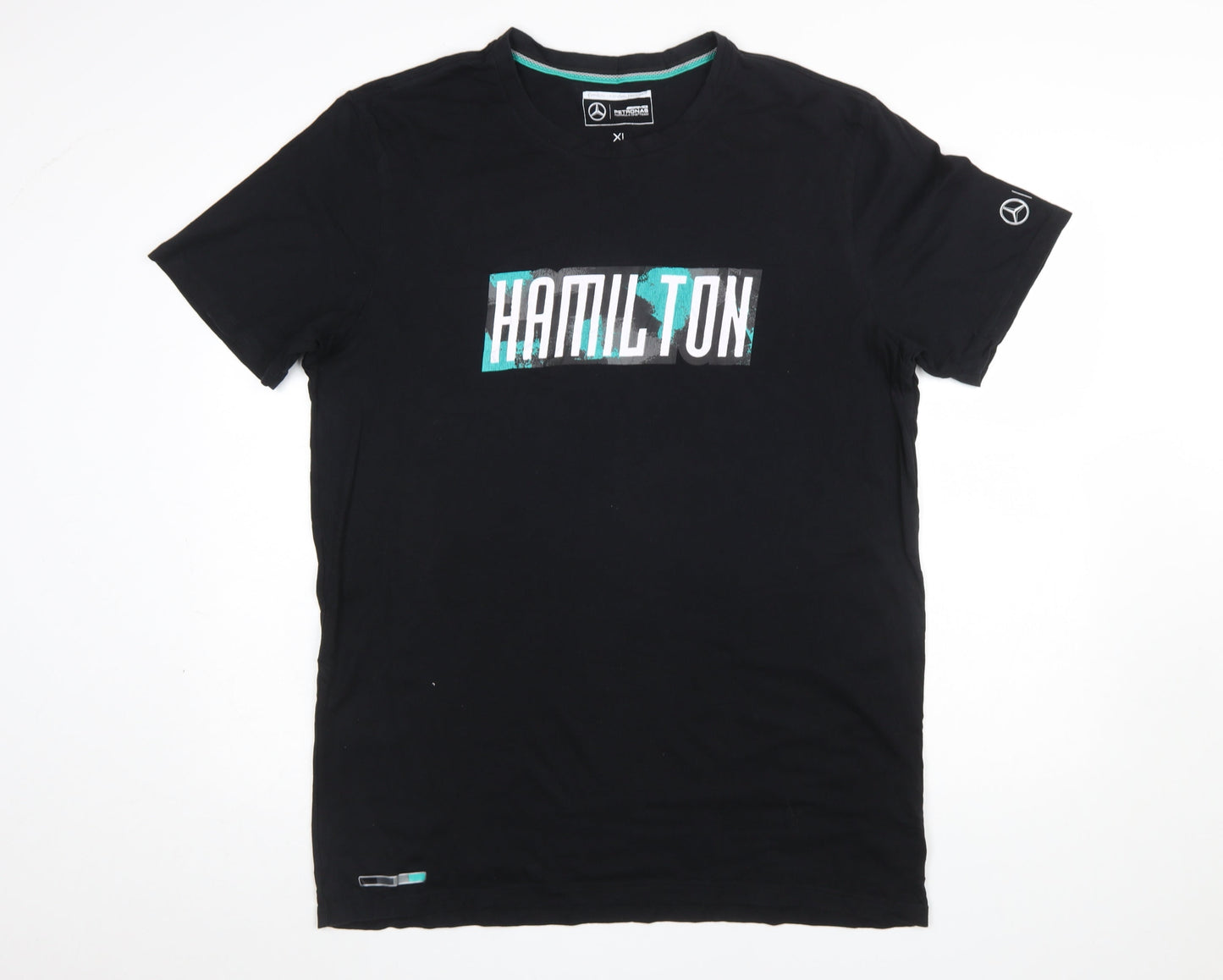 Mercedes AMG Petronas Black Hamilton Men's XL Graphic T-Shirt
