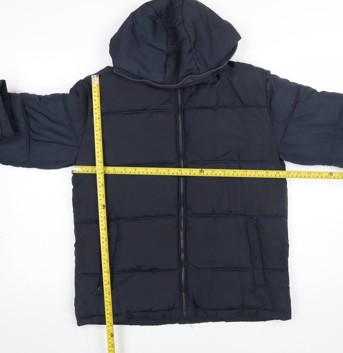Grand & Hills Boys Blue 12-13 Years Hooded Puffer Jacket