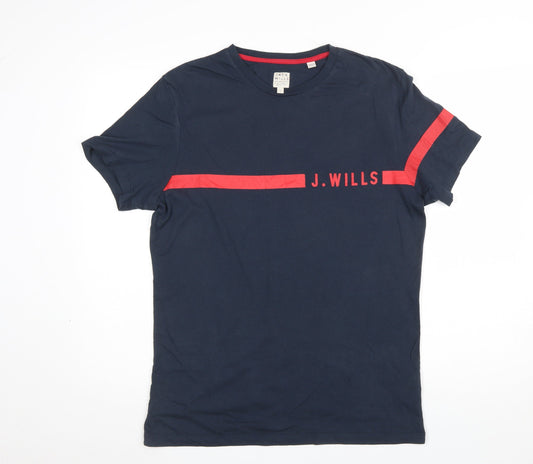 Jack Wills Mens Blue Crew Neck Short Sleeve Cotton T-Shirt S