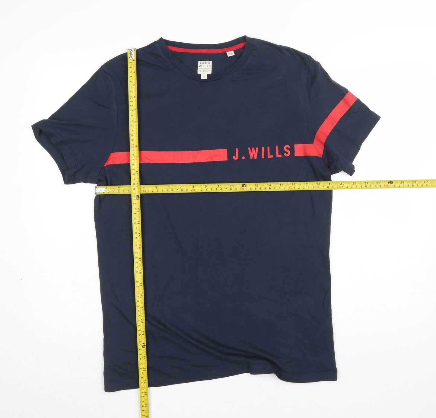 Jack Wills Mens Blue Crew Neck Short Sleeve Cotton T-Shirt S