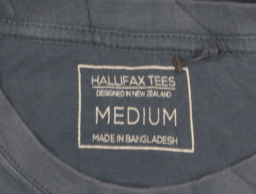 Hallifax Tees Men's Blue Medium New Zealand Graphic Cotton T-Shirt