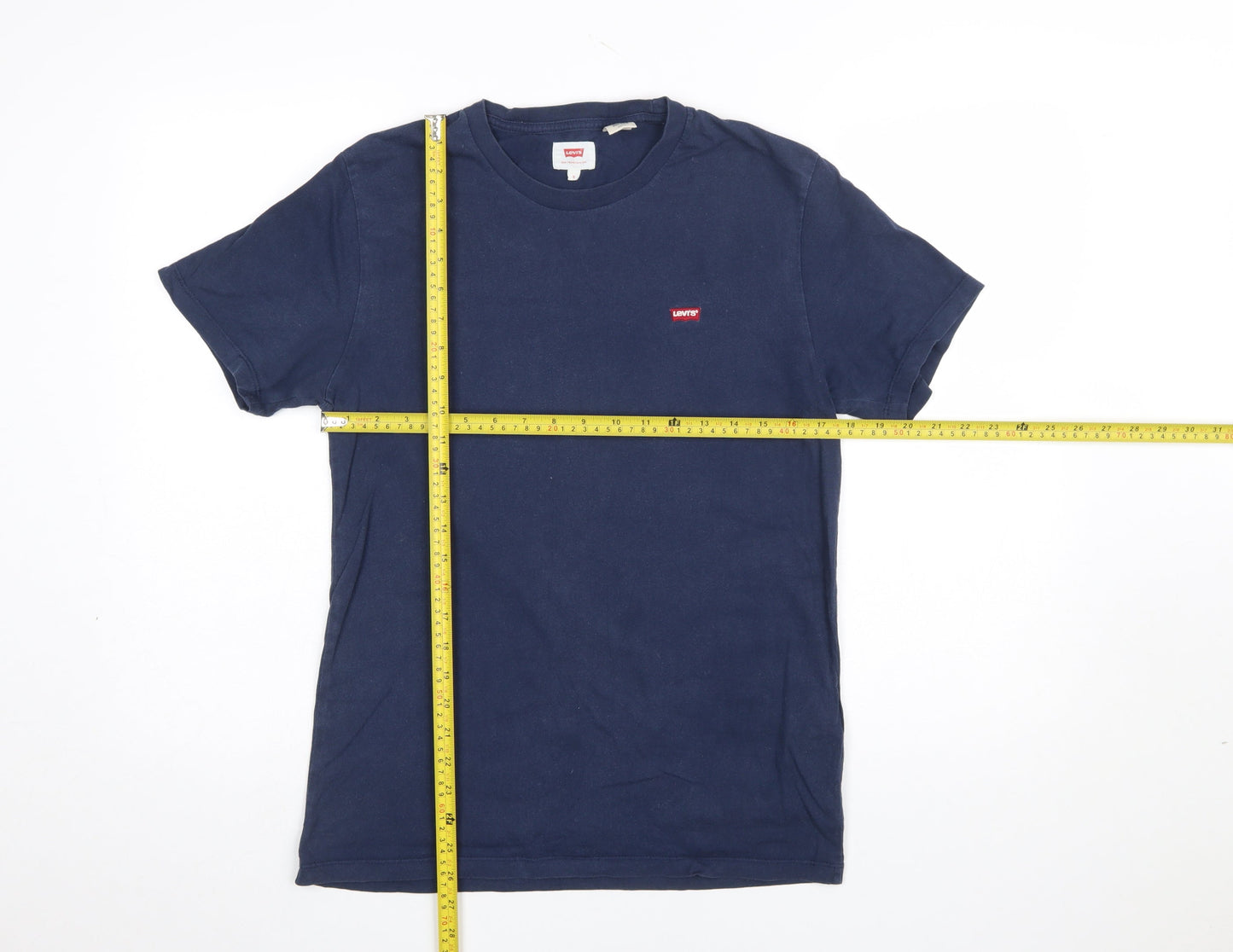 Levi's Men's Blue Cotton Crew Neck Short Sleeve T-Shirt Size S