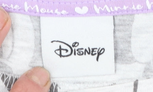 Disney Women Plus Grey Minnie Mouse T-Shirt Pyjama Top UK 20-22