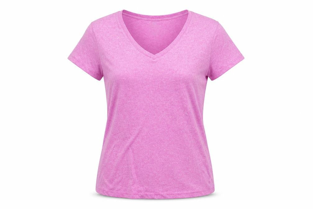 Velocity Women's Pink V-Neck Short Sleeve Active T-Shirt Size S