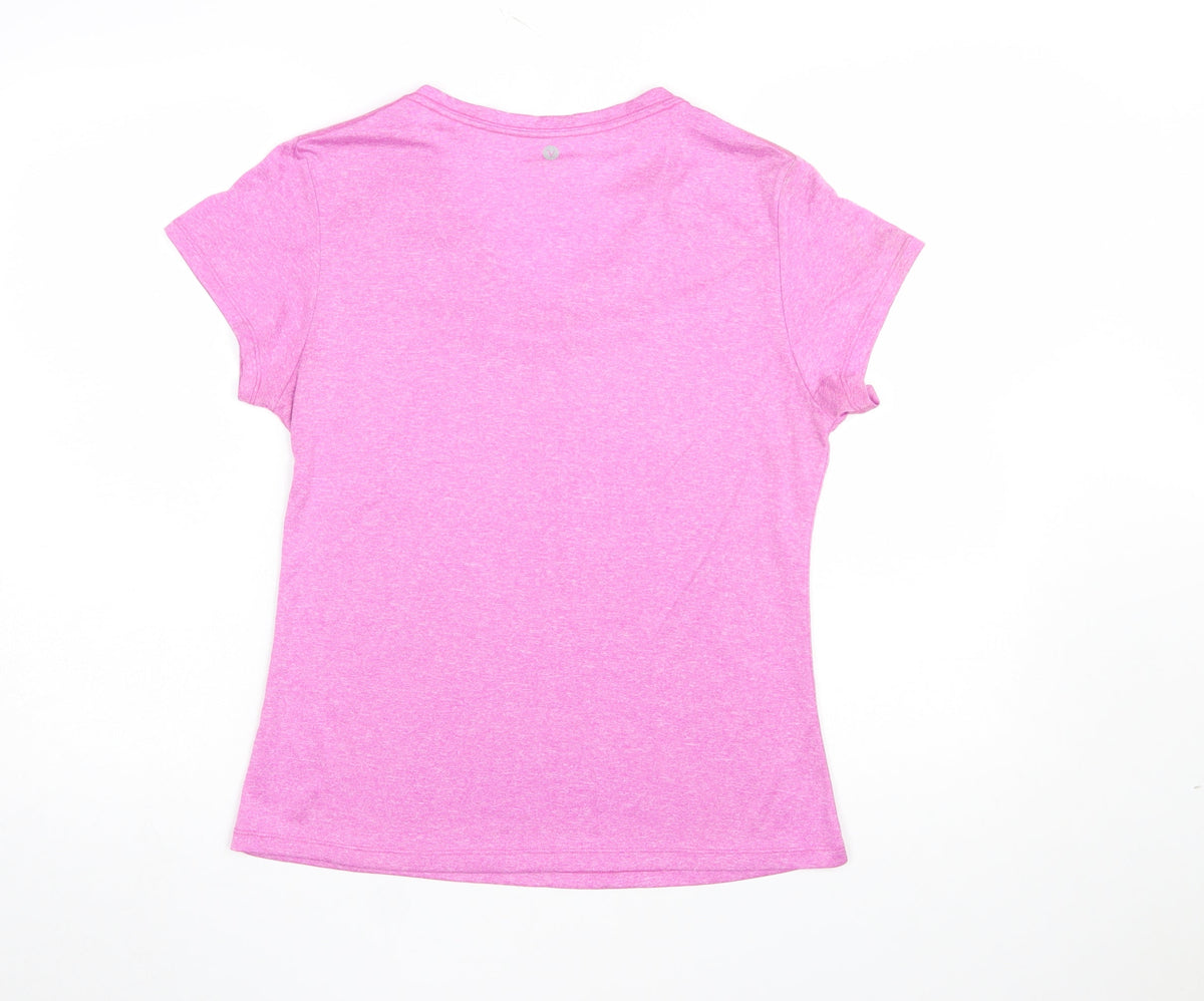 Velocity Women's Pink V-Neck Short Sleeve Active T-Shirt Size S