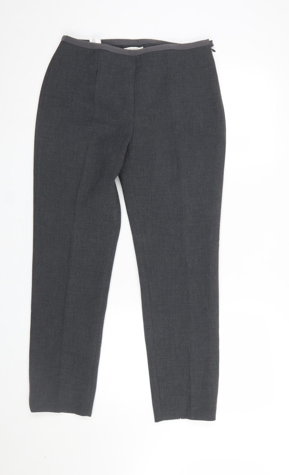 Peserico Women’s Grey Slim Fit Tailored Trousers Size 16