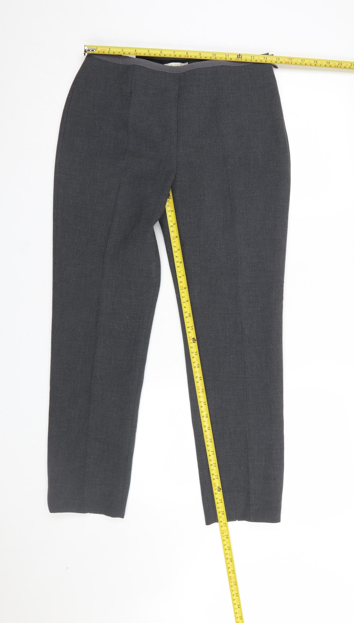 Peserico Women’s Grey Slim Fit Tailored Trousers Size 16