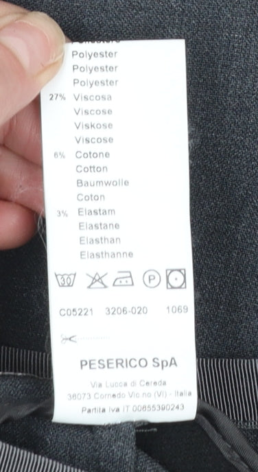 Peserico Women’s Grey Slim Fit Tailored Trousers Size 16
