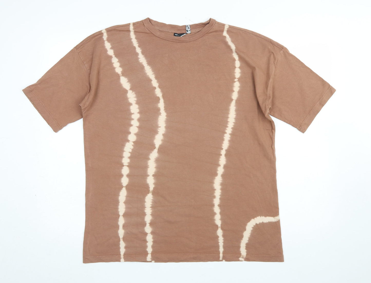 ASOS DESIGN Women’s Brown Tie-Dye Cotton T-Shirt Size 8