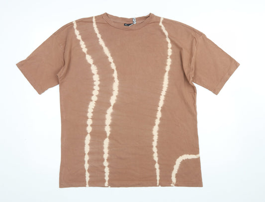 ASOS DESIGN Women’s Brown Tie-Dye Cotton T-Shirt Size 8