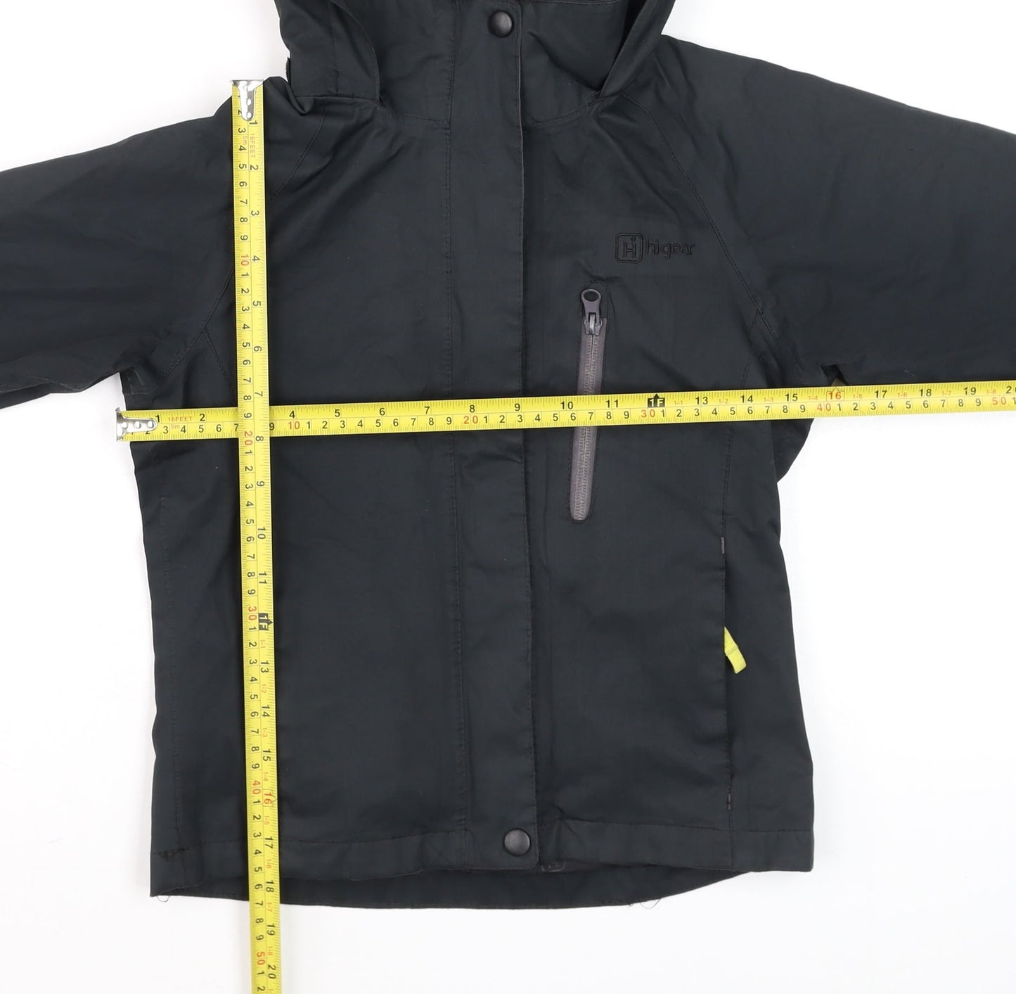 Hi Gear Boys Black Hooded Waterproof Parka Jacket 5-6 Years Lined