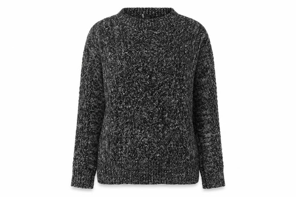 Sparkle & Fade Women's Grey Chunky Knit Pullover Jumper Size S