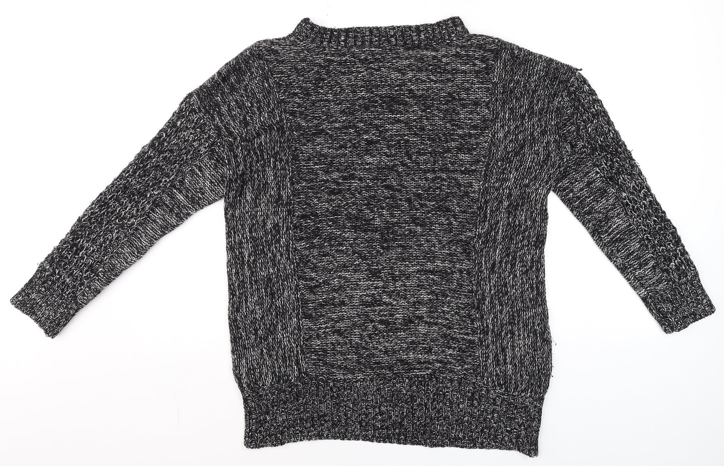 Sparkle & Fade Women's Grey Chunky Knit Pullover Jumper Size S