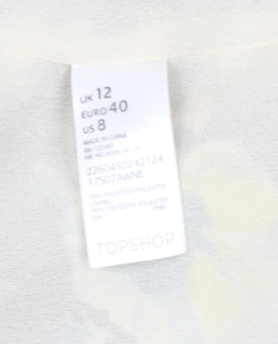 Topshop Women’s Multicoloured Floral Kimono Blouse Size 12