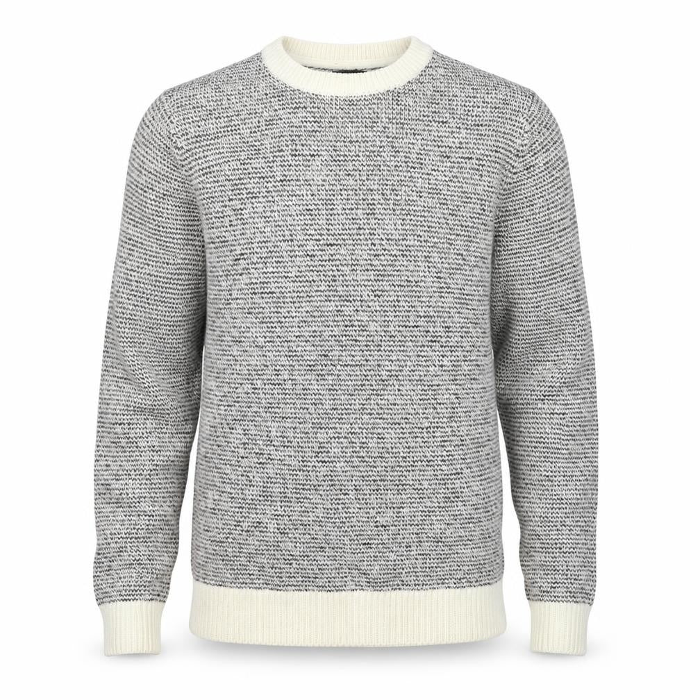 Next Men's Grey Chunky Knit Crew Neck Wool Blend Jumper Size S