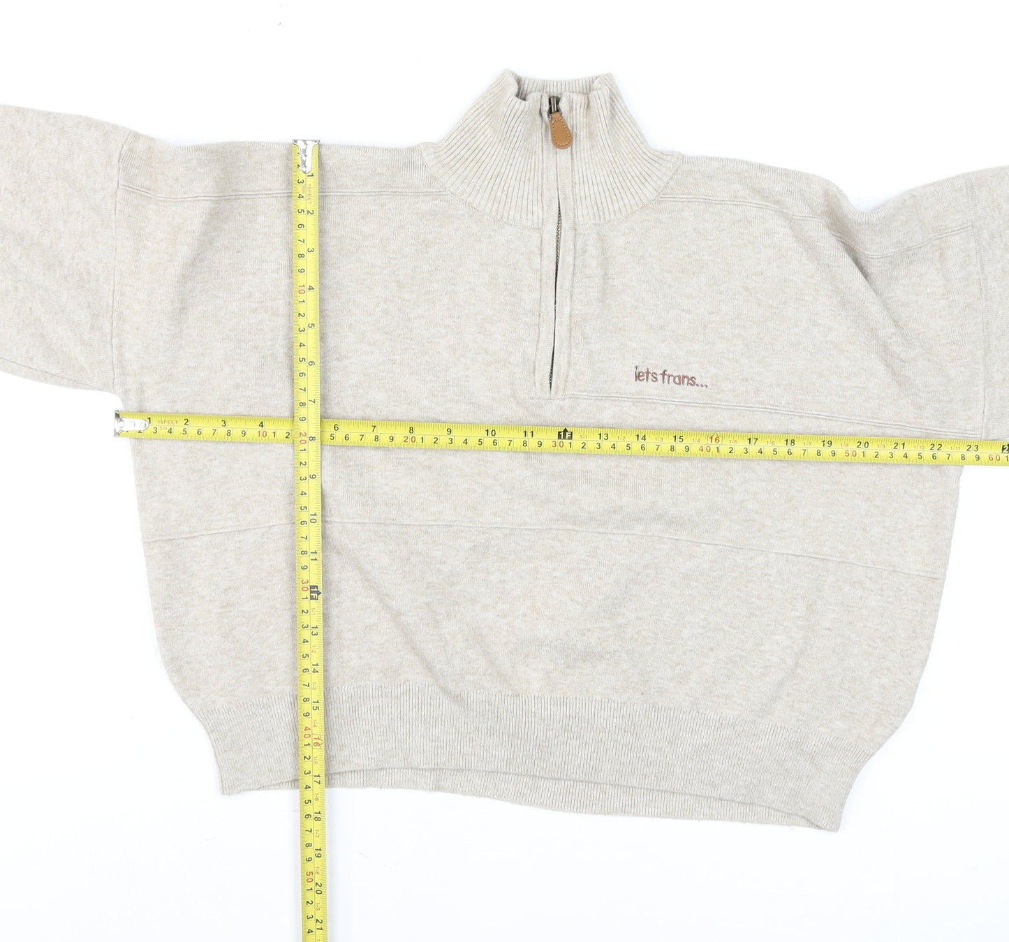 Urban Outfitters Womens Beige 1/2 Zip Pullover Sweatshirt - Size S
