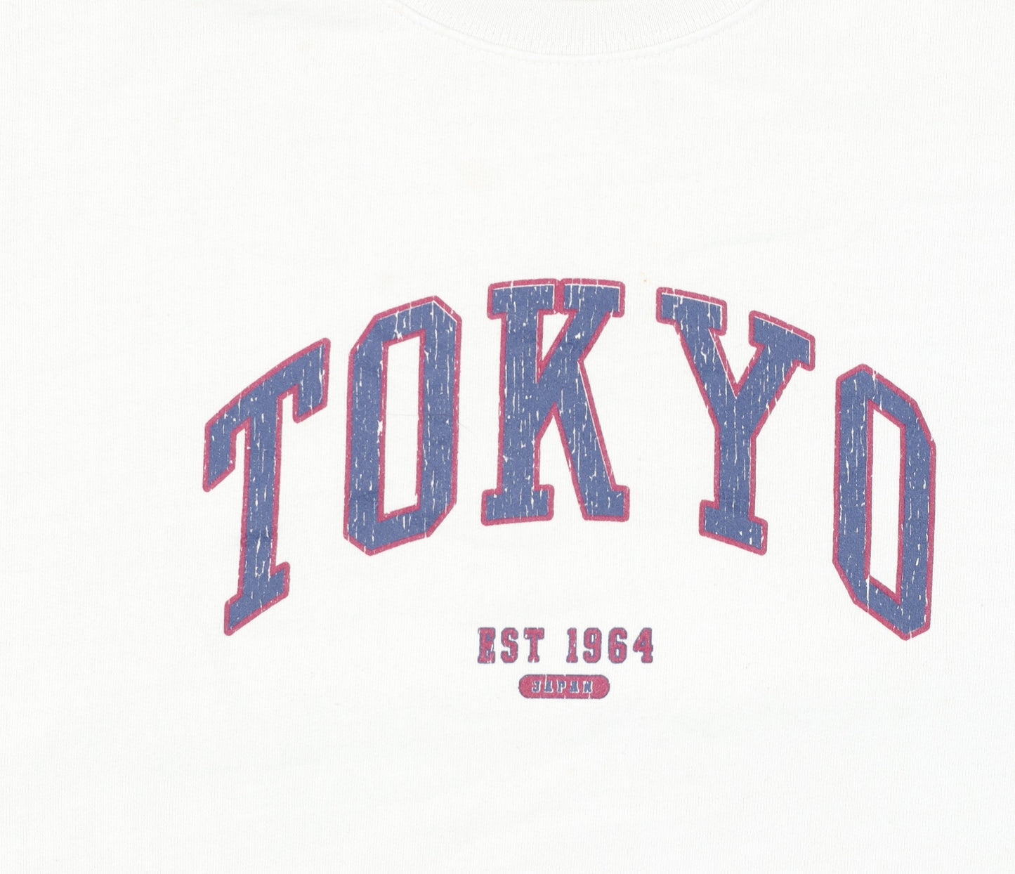 Reclaimed Vintage Women's White Tokyo Graphic Crew Neck Sweatshirt UK 10