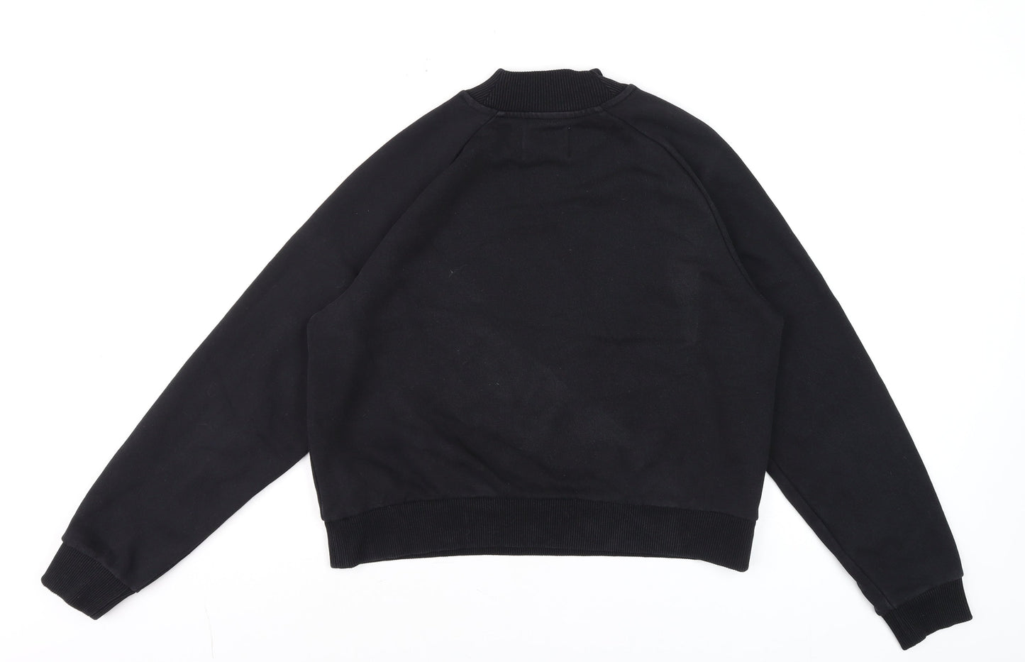 Calvin Klein Jeans Women's Black Small Logo Crew Neck Sweatshirt