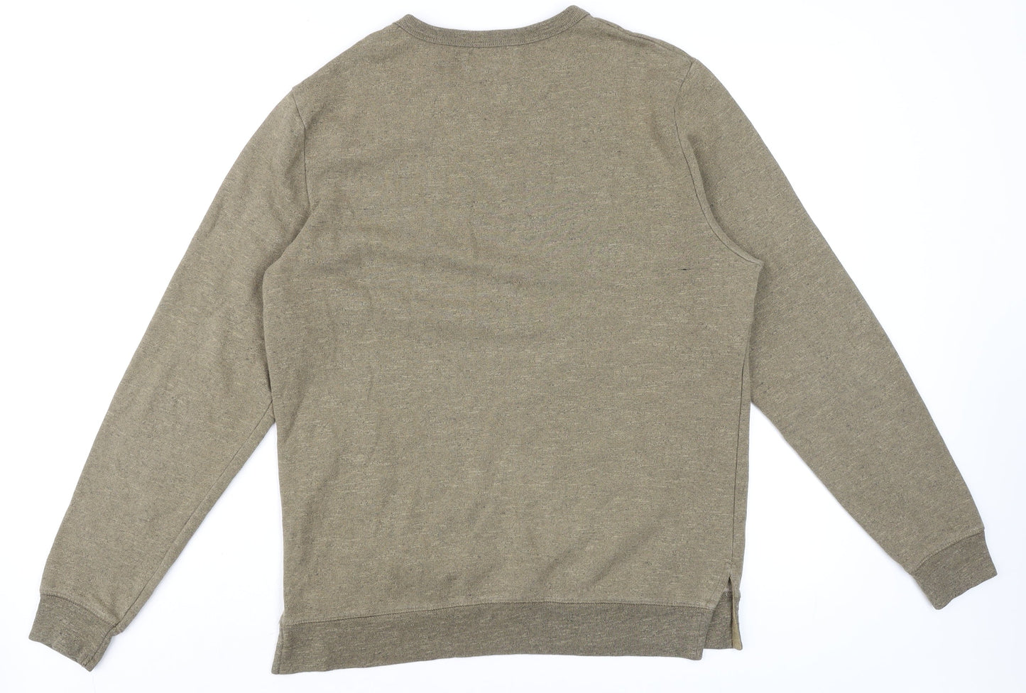River Island Men’s Beige Crew Neck Fleece Sweatshirt Size S