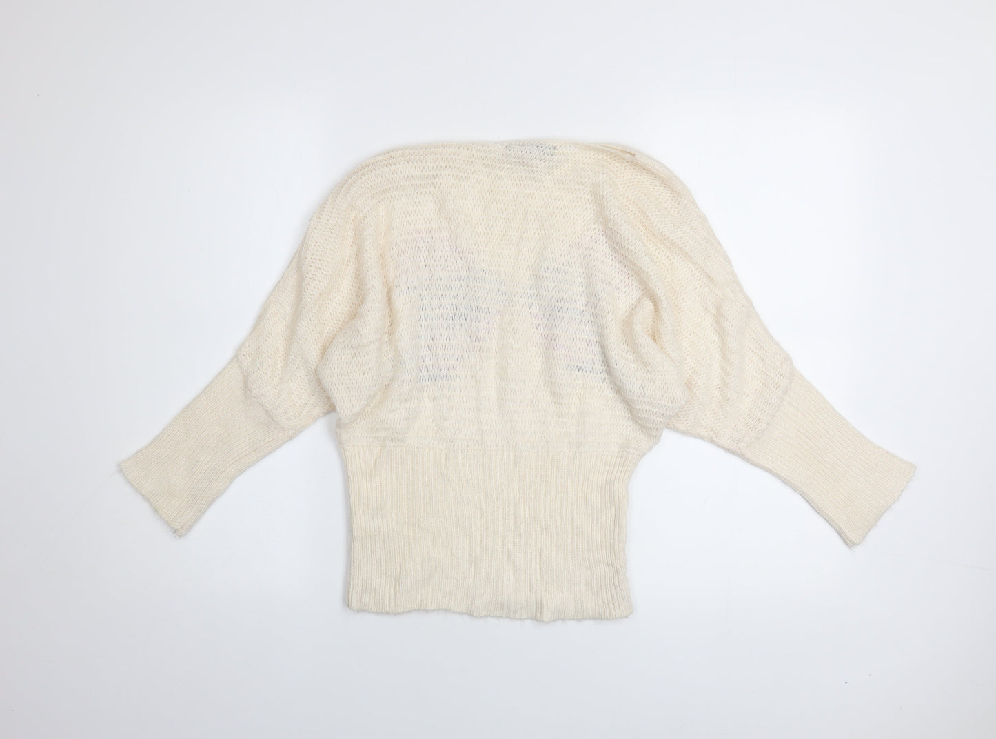 Jane Norman Women’s Ivory Christmas Robin Jumper Size 12 Knit Pullover