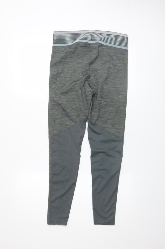 Nike Pro Grey Dri-FIT Women's Leggings L Moisture Wicking Stretch