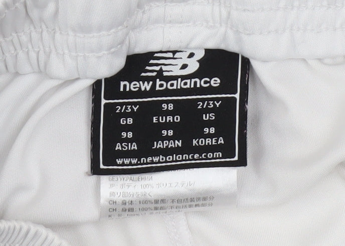 New Balance Boys White 2-3 Years Athletic Football Shorts