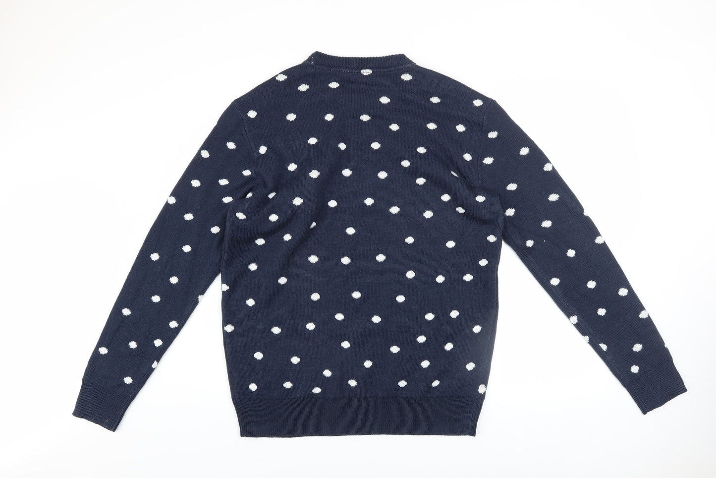 H&M Men Blue Christmas Dog Graphic Jumper M Pullover Knit